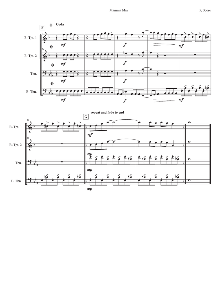 Mamma Mia School and Community scores gallery preview page 5