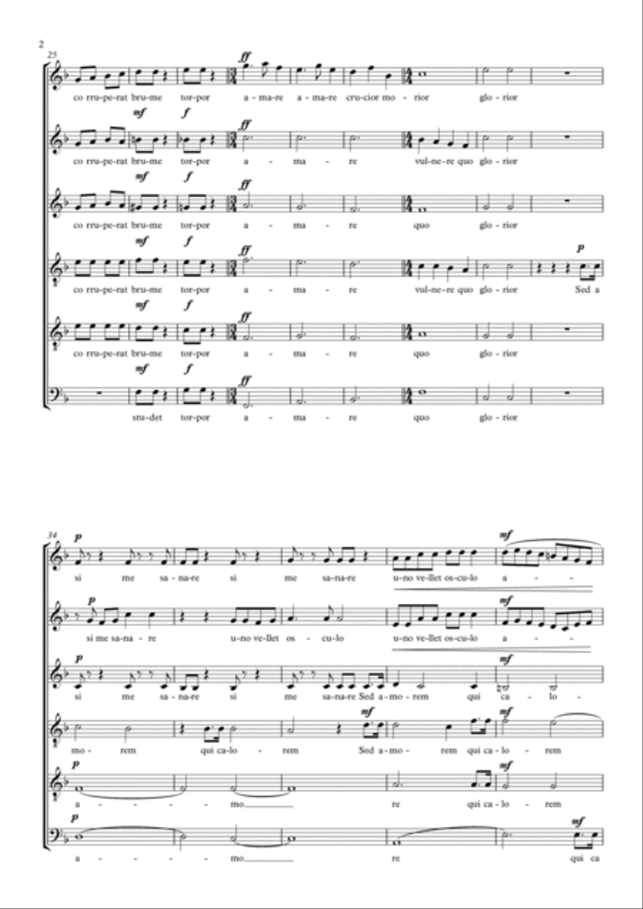 Sed amorem Sed amorem A Cappella scores gallery preview page 2