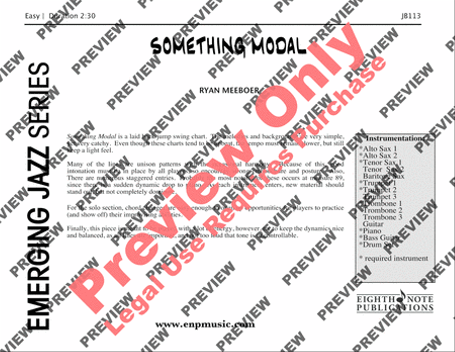 Something Modal Jazz Ensemble scores gallery preview page 2