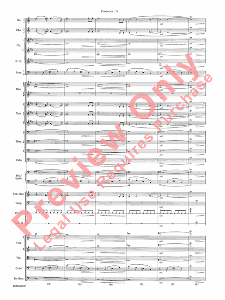 Symphonic Suite from Lord of the Rings: The Two Towers - Conductor Score