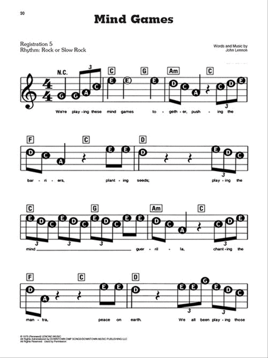 Lennon Legend: The Very Best of John Lennon Electronic Keyboard scores gallery preview page 4