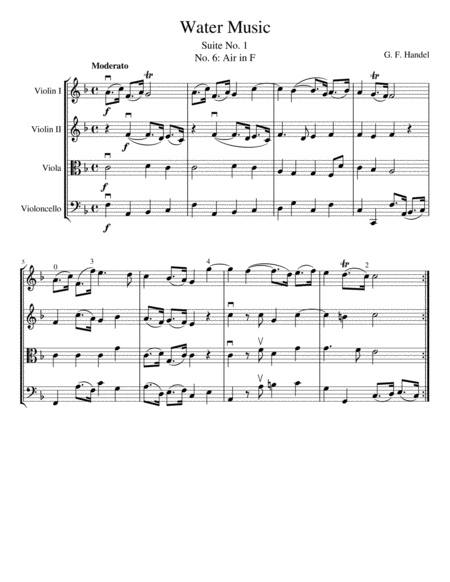 Air in F from Water Music Suite No. 1