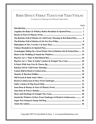 Barn Dance Fiddle Tunes for Two Violas