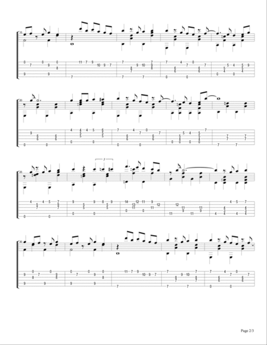 Monk Theme Guitar Tablature scores gallery preview page 2