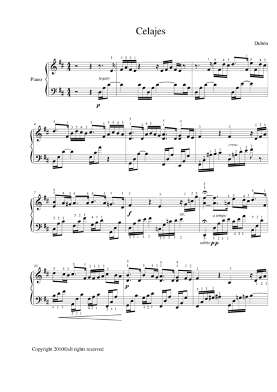 Celajes Piano Solo scores gallery preview page 2