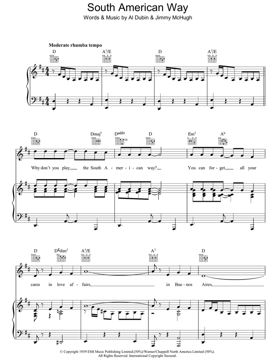 South American Way South American Way Guitar scores gallery preview page 1