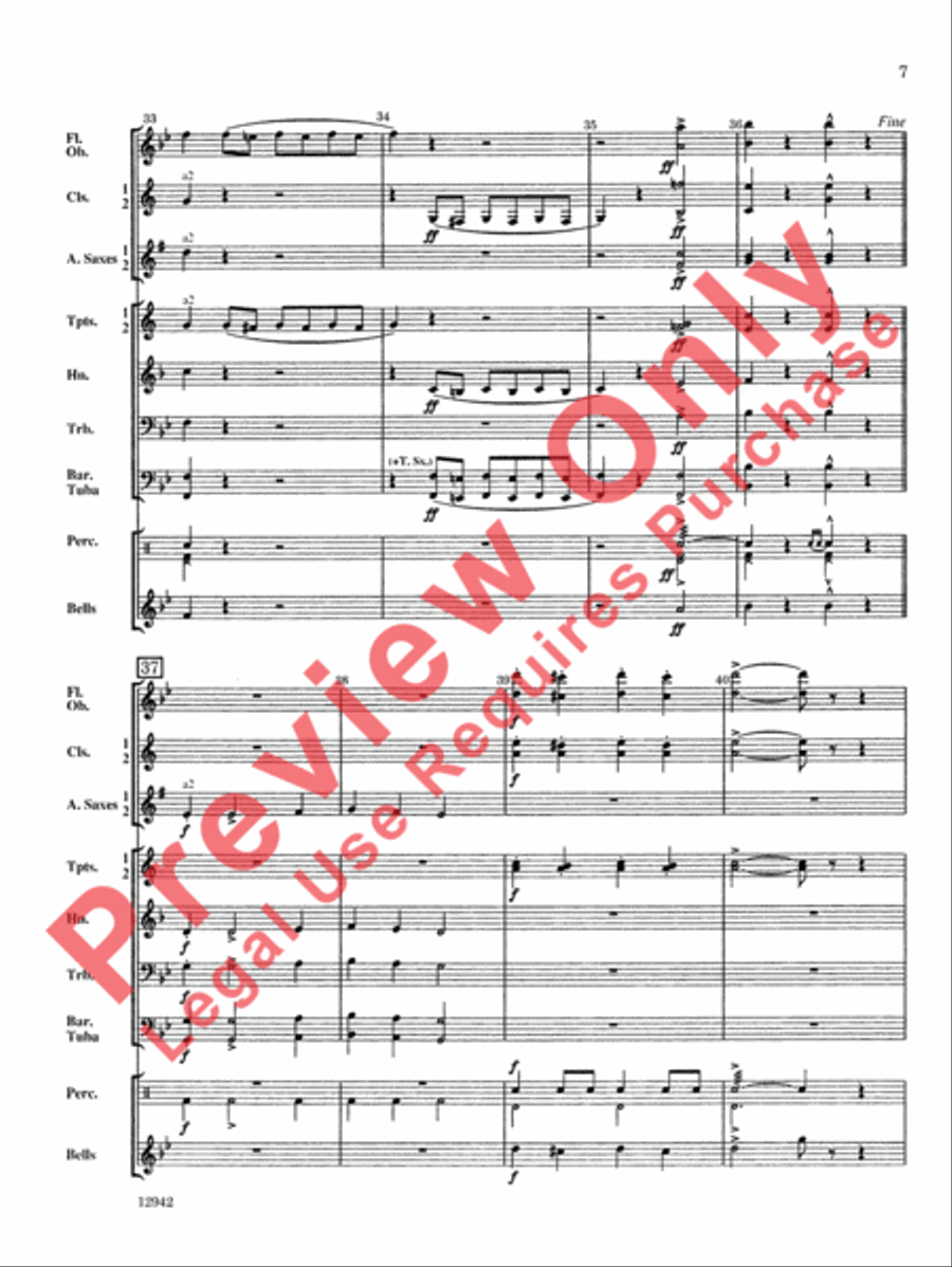 March to the Big Top Concert Band scores gallery preview page 8