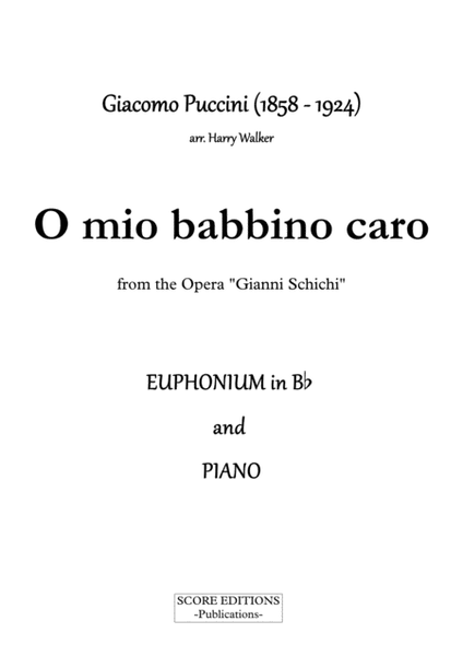 Puccini: O Mio Babbino Caro (for Euphonium in Bb and Piano) image number null
