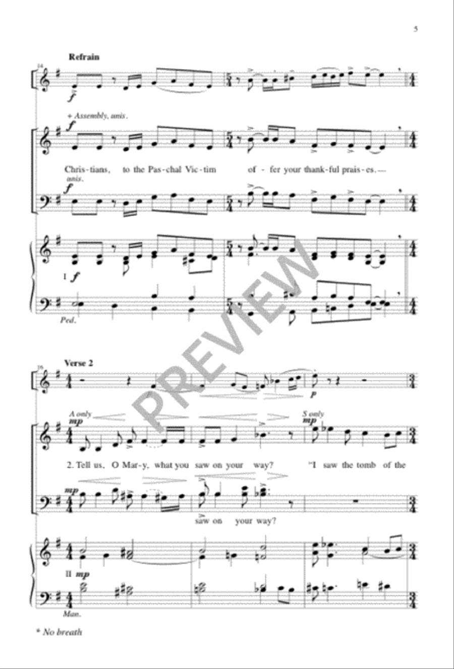 Easter Sequence 4-Part scores gallery preview page 5