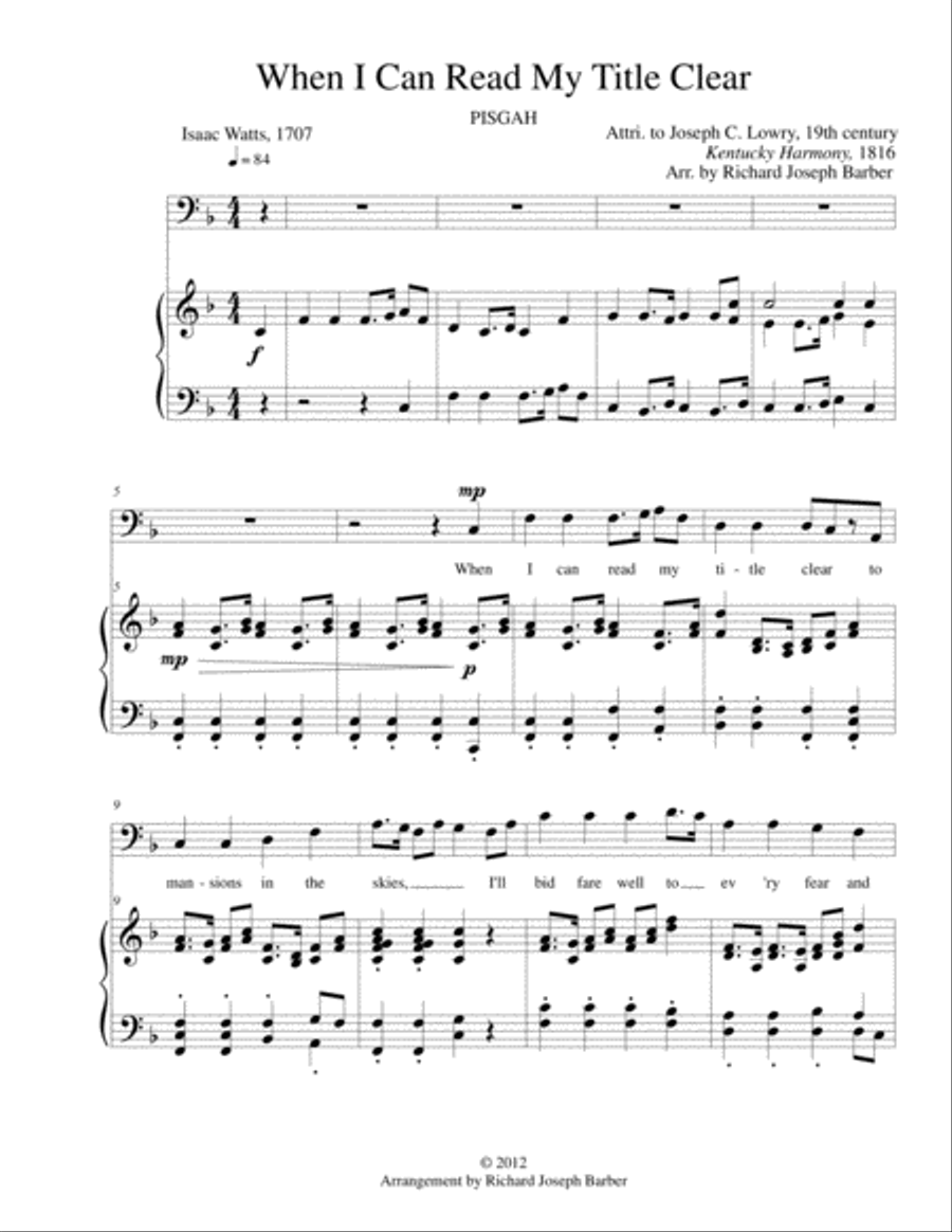 When I Can Read My Title Clear Voice Solo scores gallery preview page 1