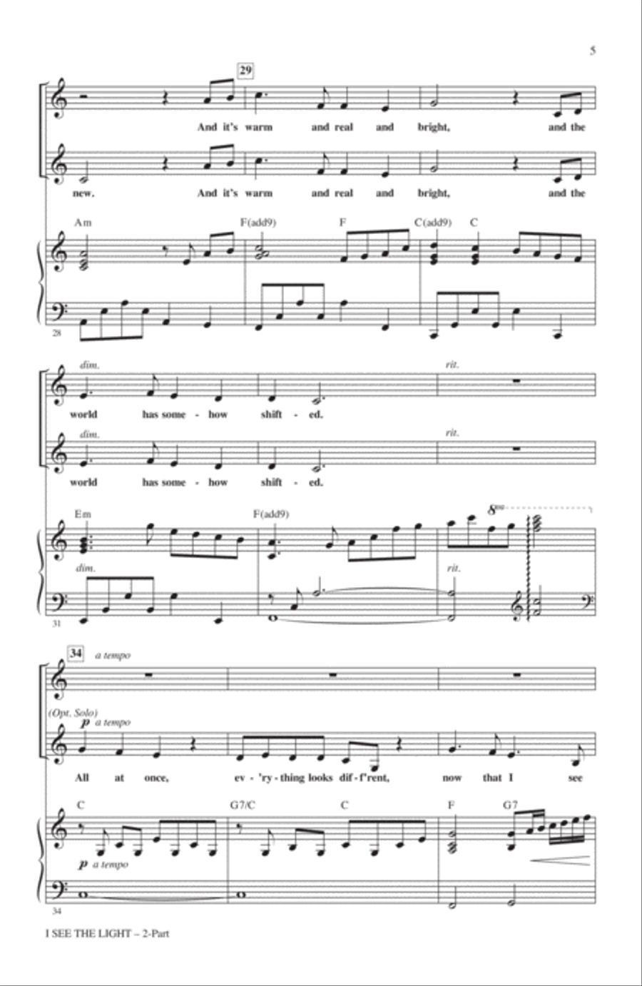 I See The Light (from Tangled) (arr. Mac Huff) 2-Part scores gallery preview page 4