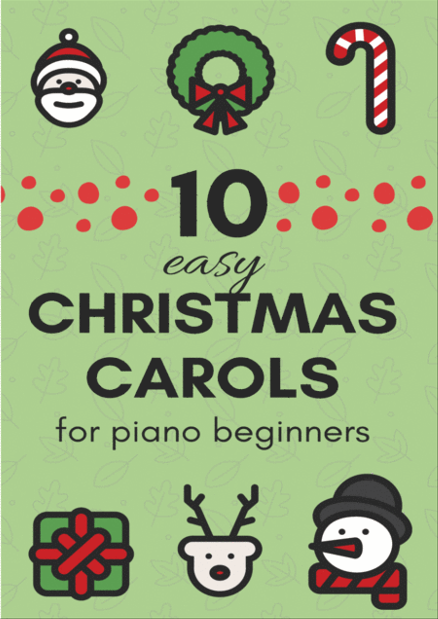 10 Easy Christmas Carols for Piano Beginners (Music for Children) Easy Piano scores gallery preview page 1