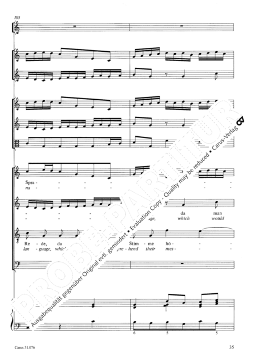 The heavens are telling the Father's glory (Die Himmel erzahlen die Ehre Gottes) 4-Part scores gallery preview page 36