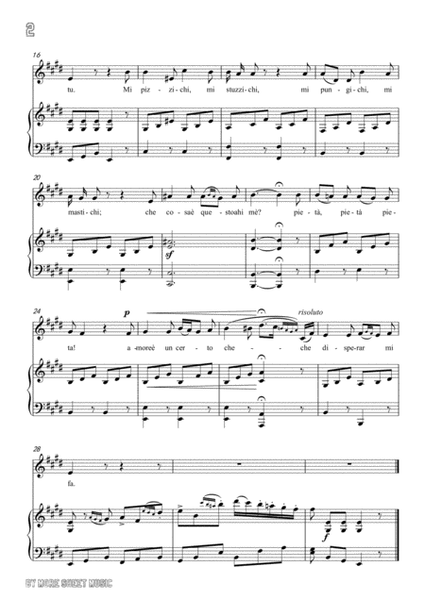 Paisiello-Nel cor più non mi sento in E Major,for Voice and Piano image number null
