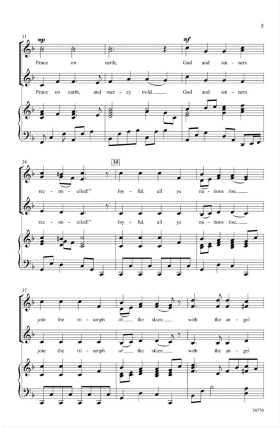 Angels' Gloria Angels' Gloria SSA scores gallery preview page 4