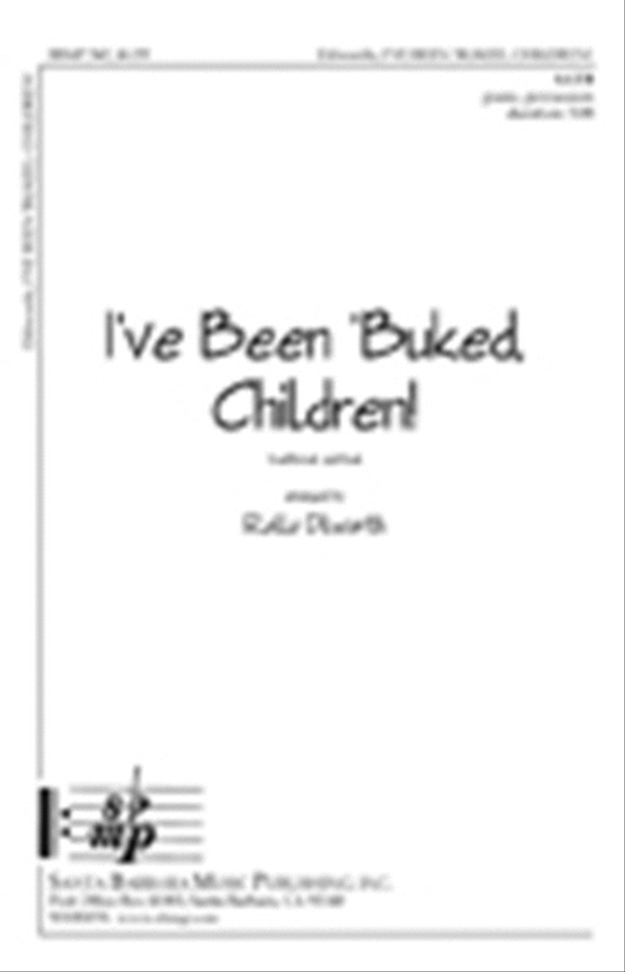 I've Been 'Buked, Children! - SATB Octavo image number null