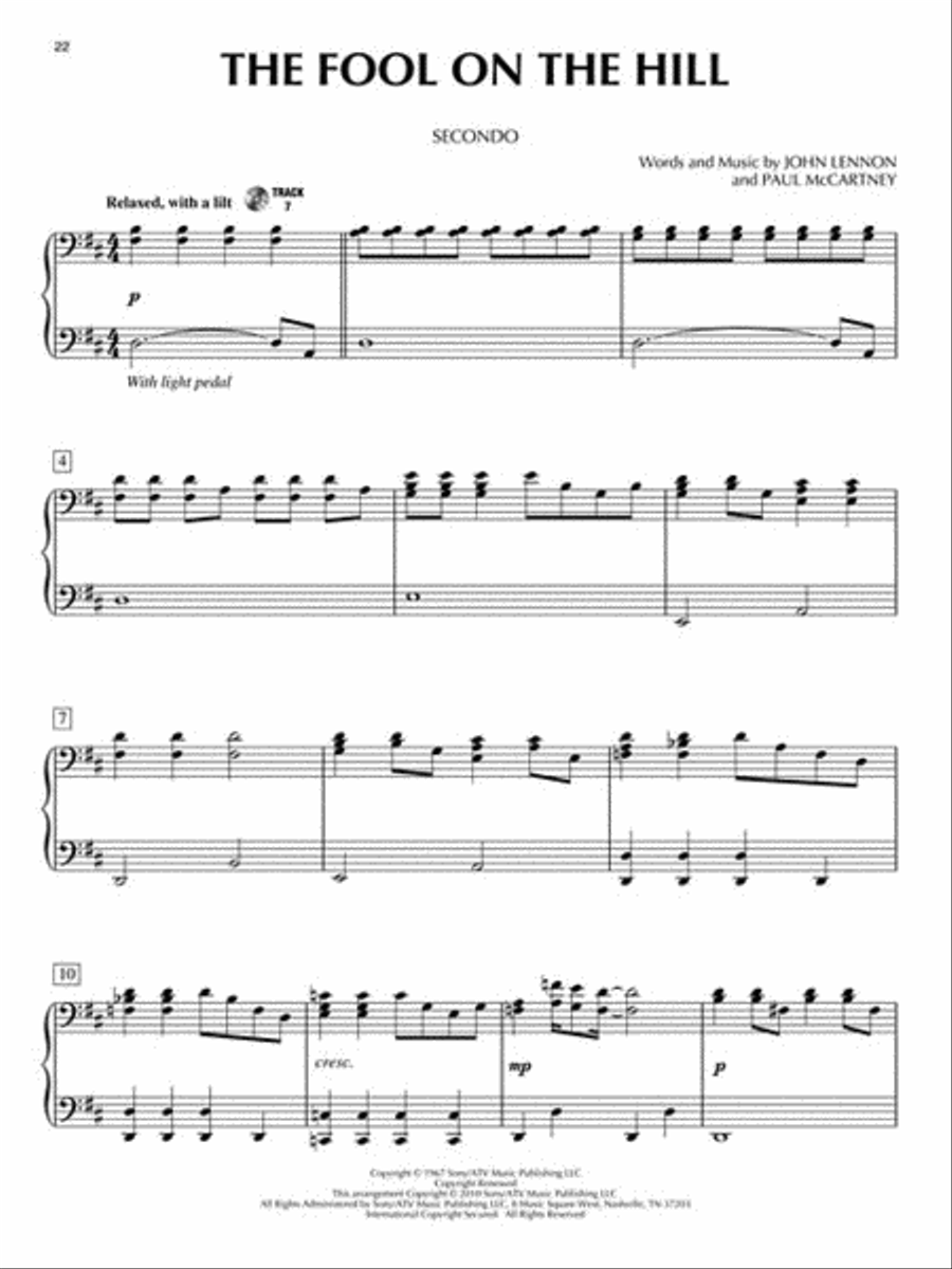 Lennon & McCartney Hits 1 Piano, 4-Hands scores gallery preview page 3