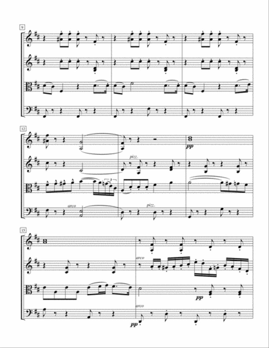 Rigoletto - Quartet from Act IV - score String Quartet scores gallery preview page 2