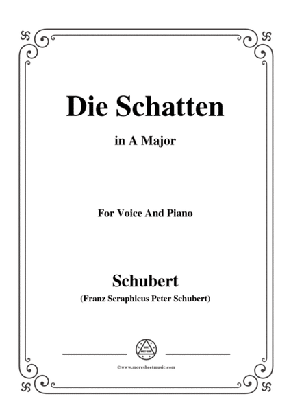 Schubert-Die Schatten,in A Major,for Voice&Piano image number null