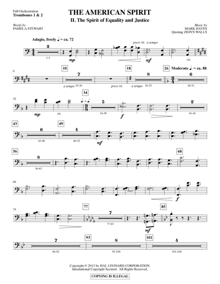 The American Spirit - Trombone 1 & 2