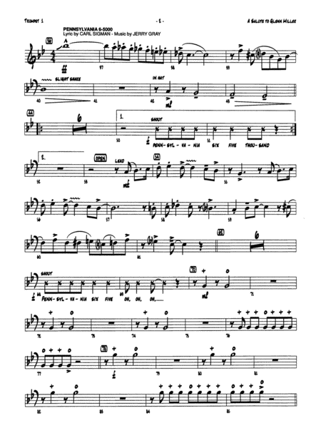 A Salute to Glenn Miller: 1st B-flat Trumpet