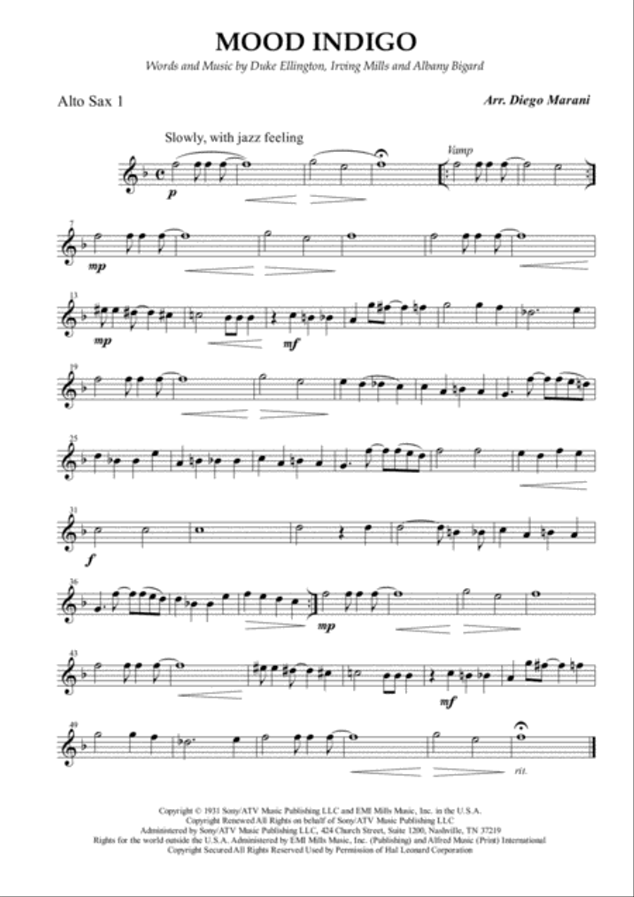Mood Indigo Woodwind Quintet scores gallery preview page 3
