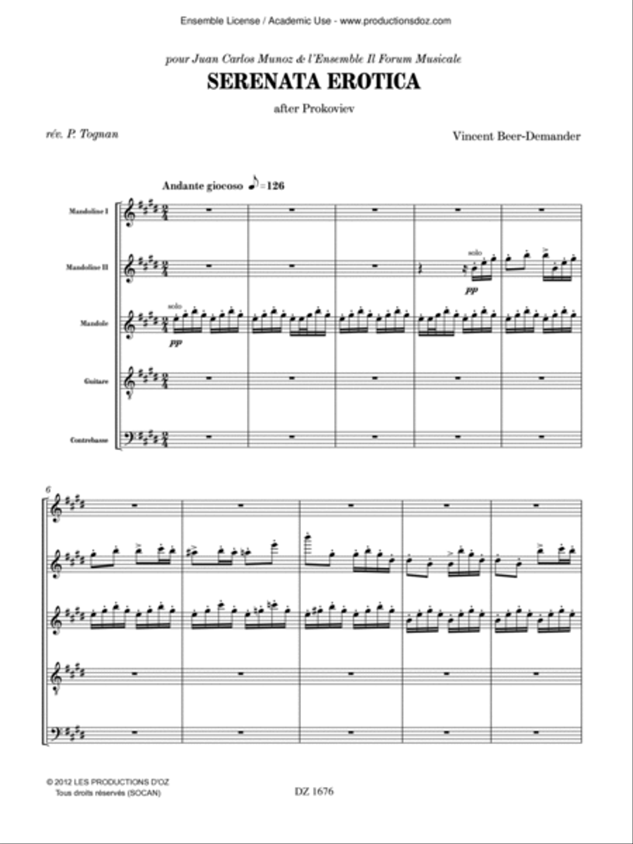 Serenata erotica Serenata erotica Orchestra scores gallery preview page 3