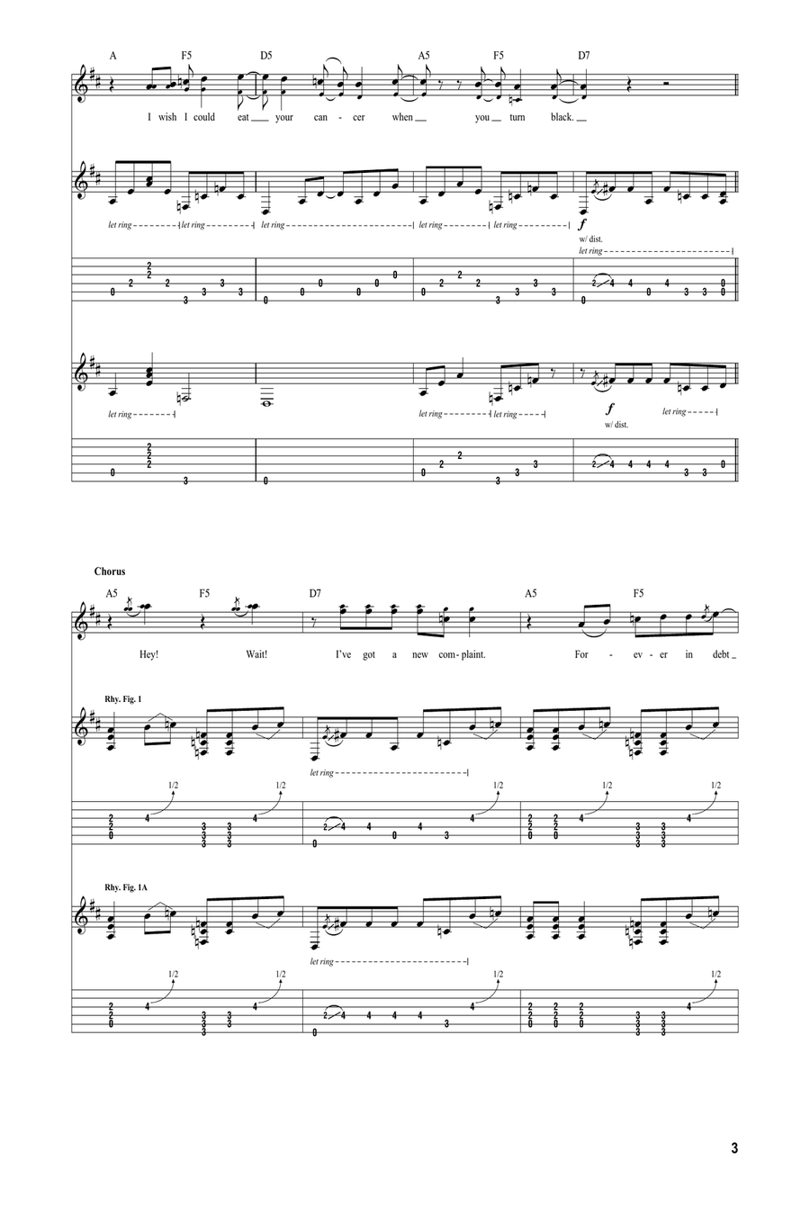 Heart Shaped Box Acoustic Guitar scores gallery preview page 3