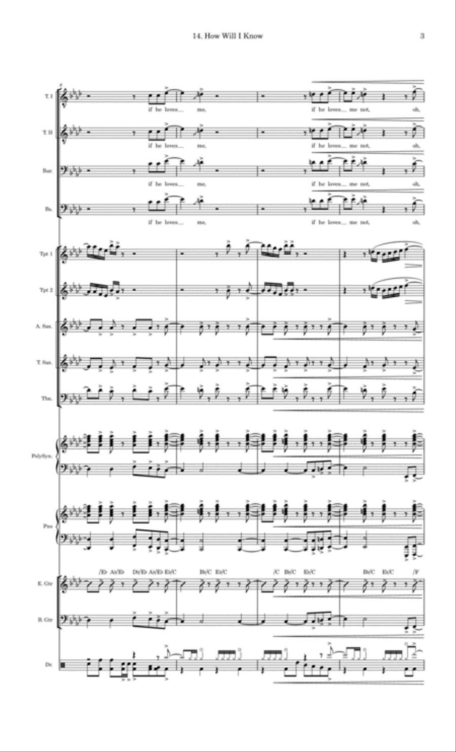 How Will I Know Small Ensemble scores gallery preview page 3