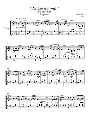 "For Little Lira" for piano solo