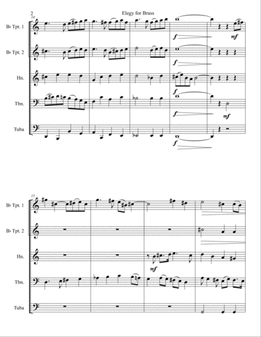 Elegy for Brass Quintet image number null