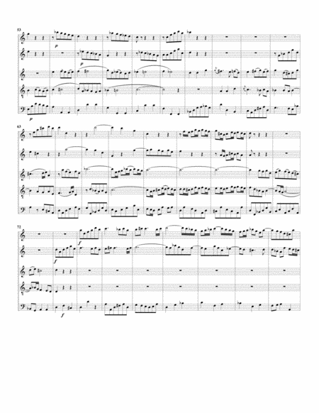 Aria: Lobe den Herren, from Cantata BWV 137 (arrangement for 5 recorders)