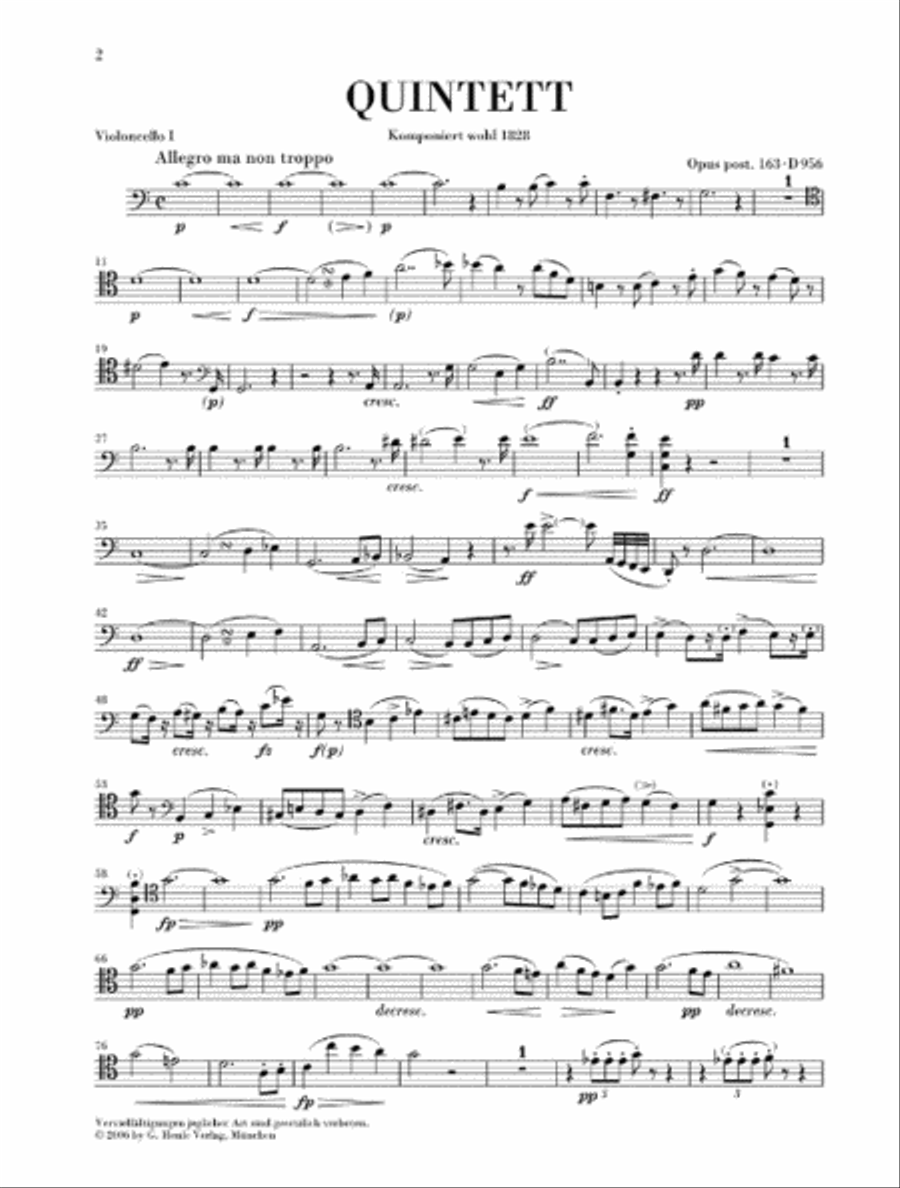 String Quintet C Major Op. Posth. 163 D 956 String Quintet scores gallery preview page 5