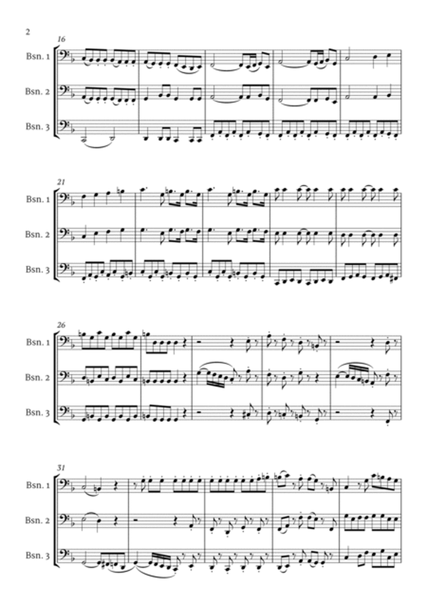 Eine kleine Nachtmusik in F Major by Mozart K 525 for Bassoon Trio image number null