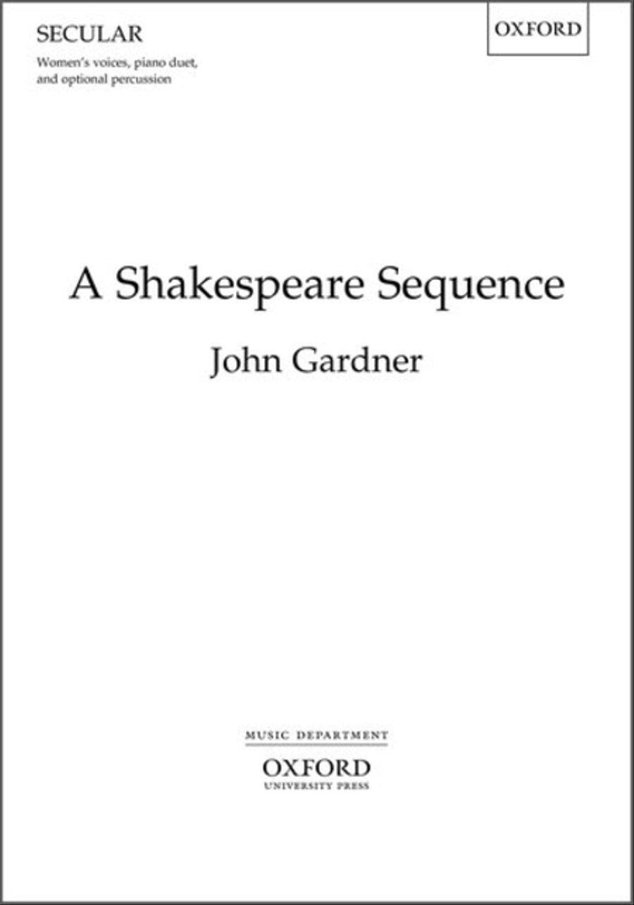 A Shakespeare Sequence SSAA scores gallery preview page 1