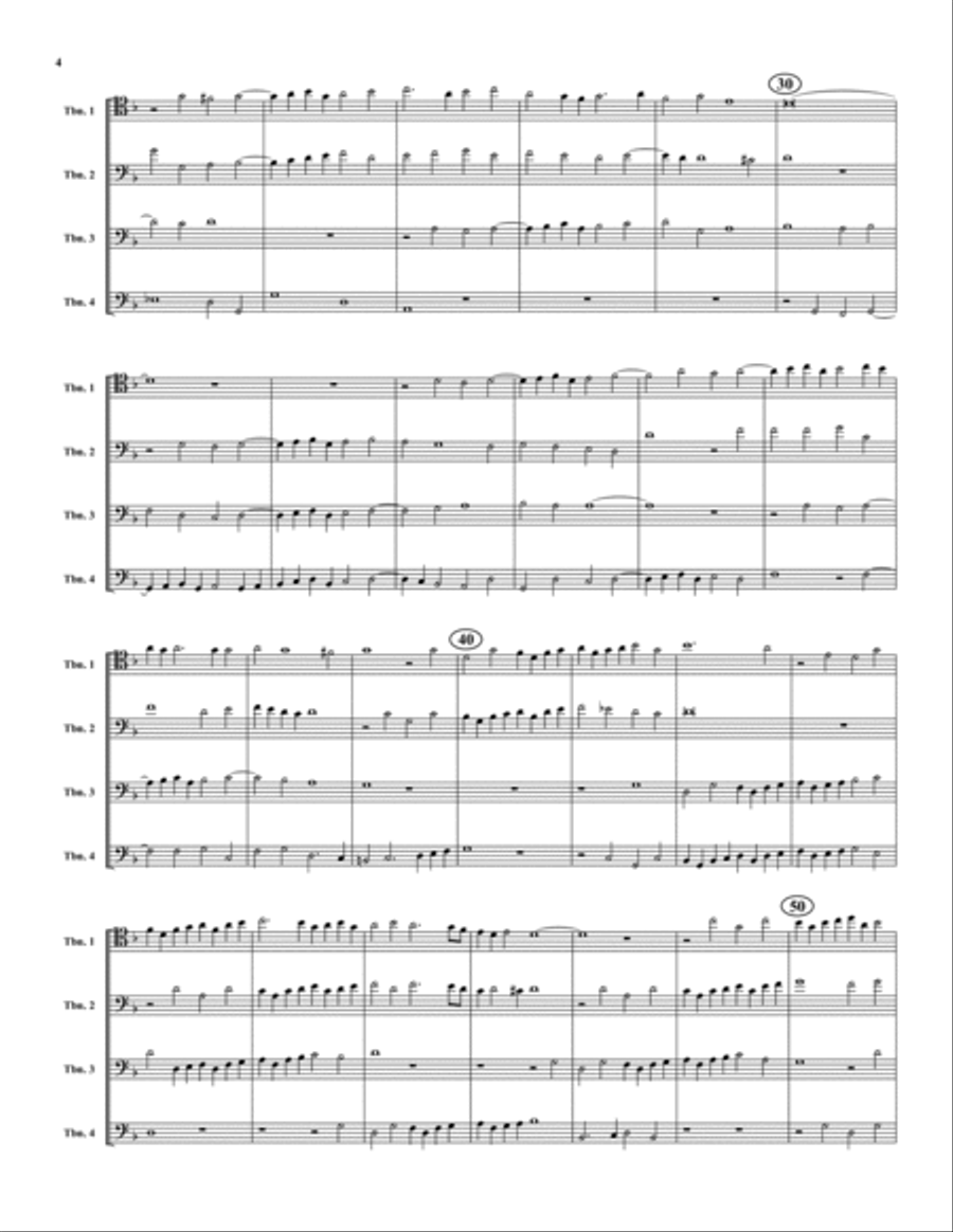 Eight Ricercari Trombone Quartet scores gallery preview page 4