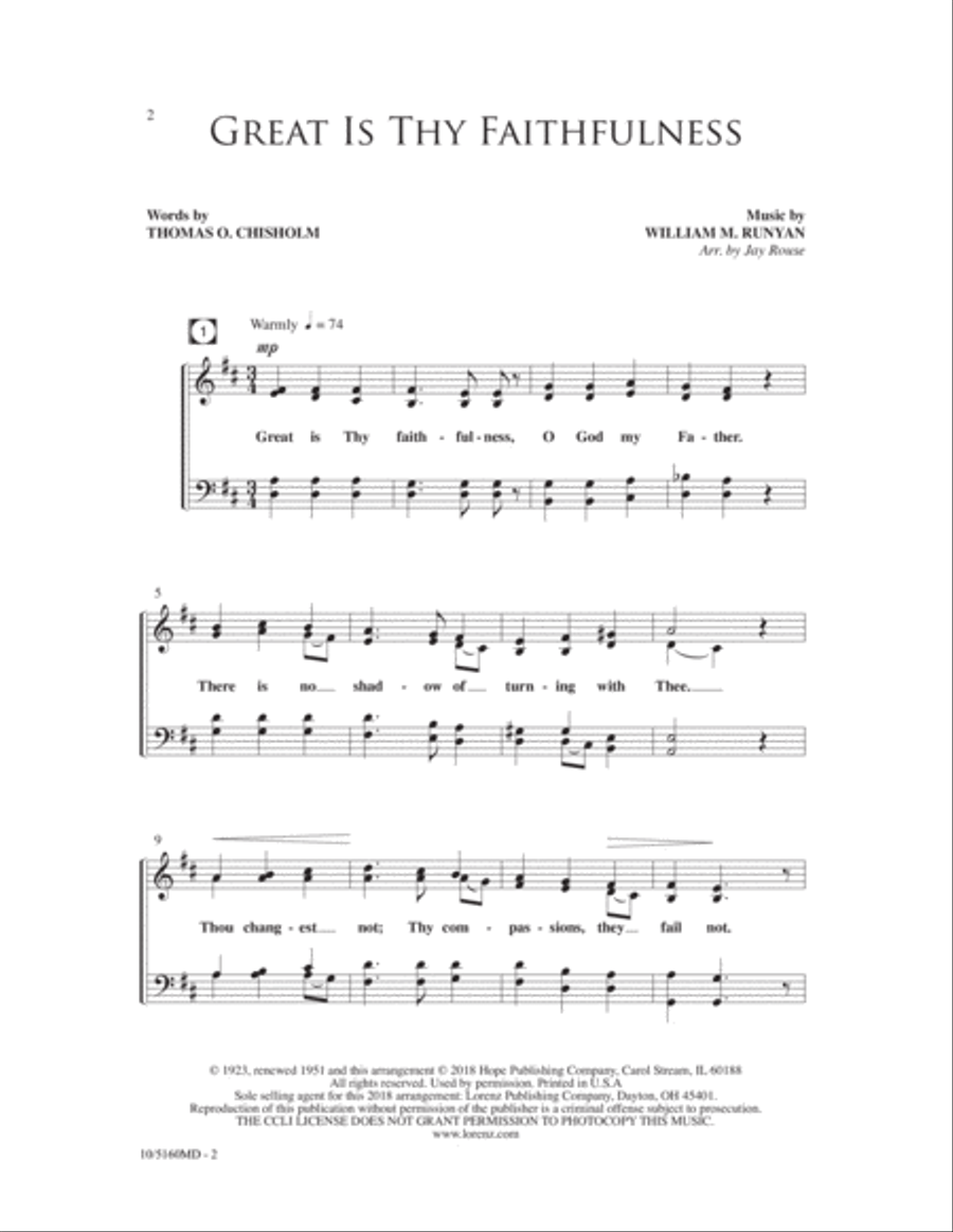 Four-part Hymns: A Cappella 4-Part scores gallery preview page 2