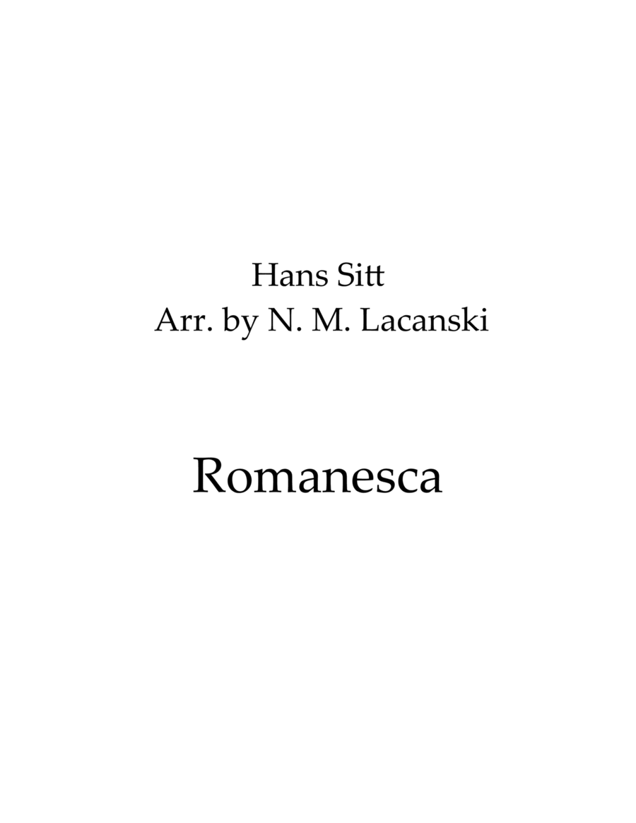 Romanesca Violin Solo scores gallery preview page 1