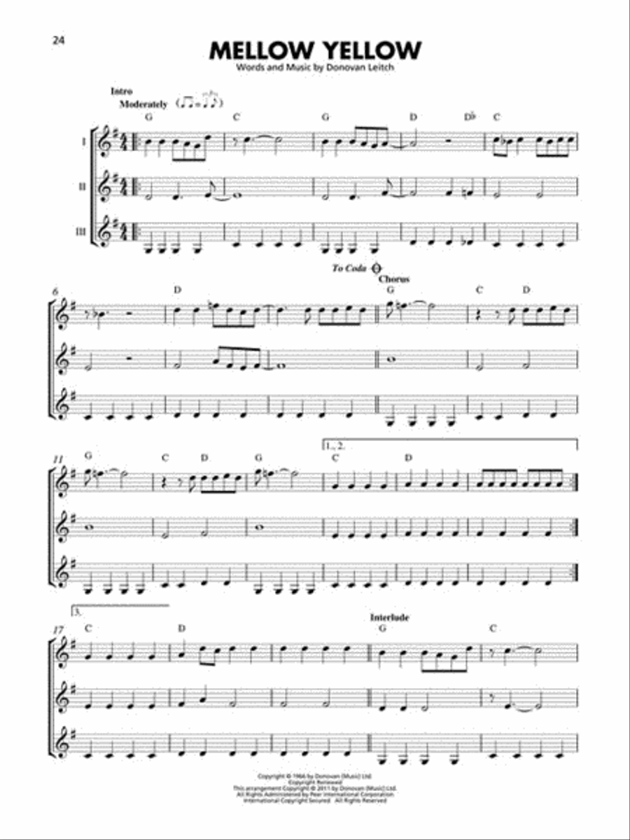 Easy Pop Songs Guitar Ensemble scores gallery preview page 4