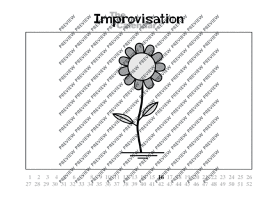 Improvisation Calendar Score scores gallery preview page 21