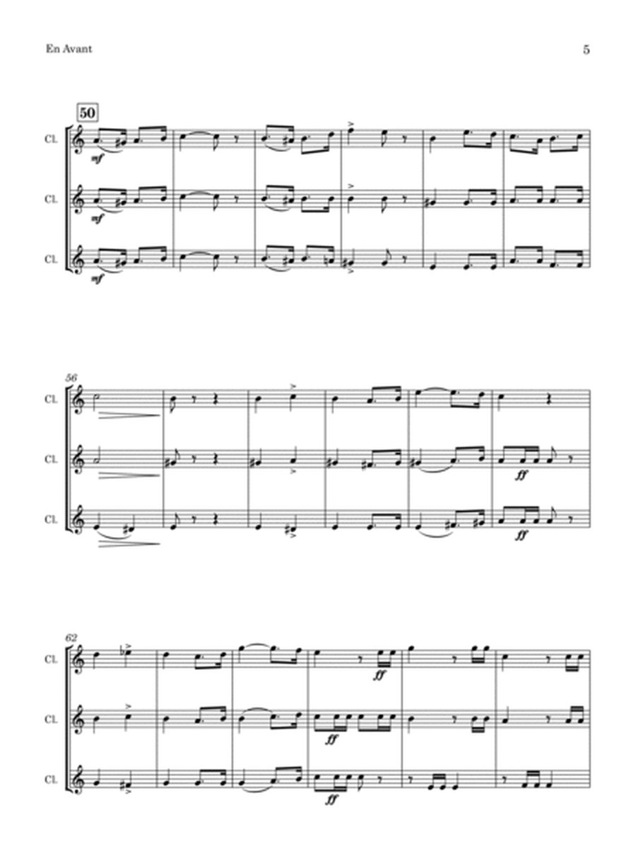 En Avant (for Clarinet Trio) image number null