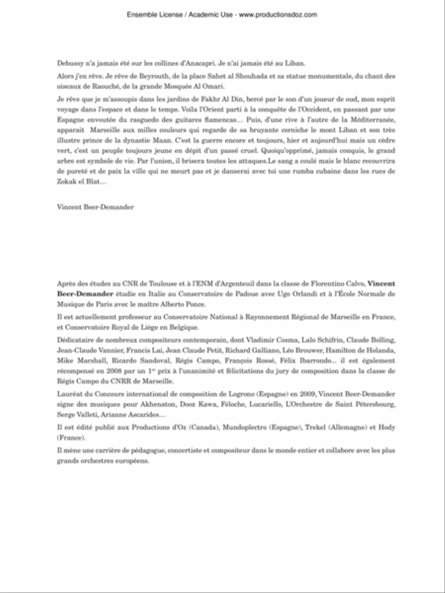 Dans les Jardins de Fakhr Al-Din Piano Accompaniment scores gallery preview page 2