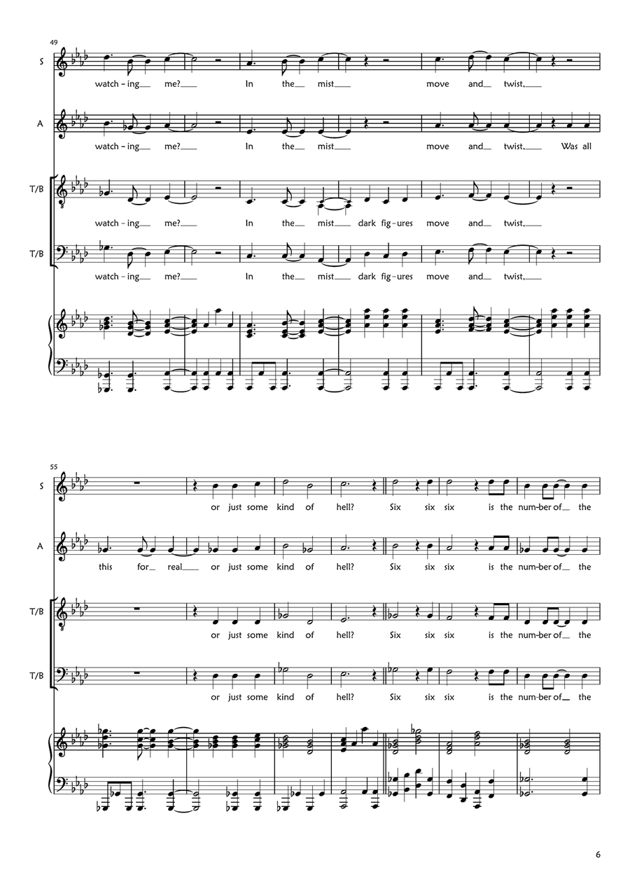 The Number Of The Beast 3-Part scores gallery preview page 6