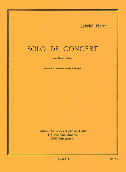 Solo de Concert Op35 - Basson et Piano