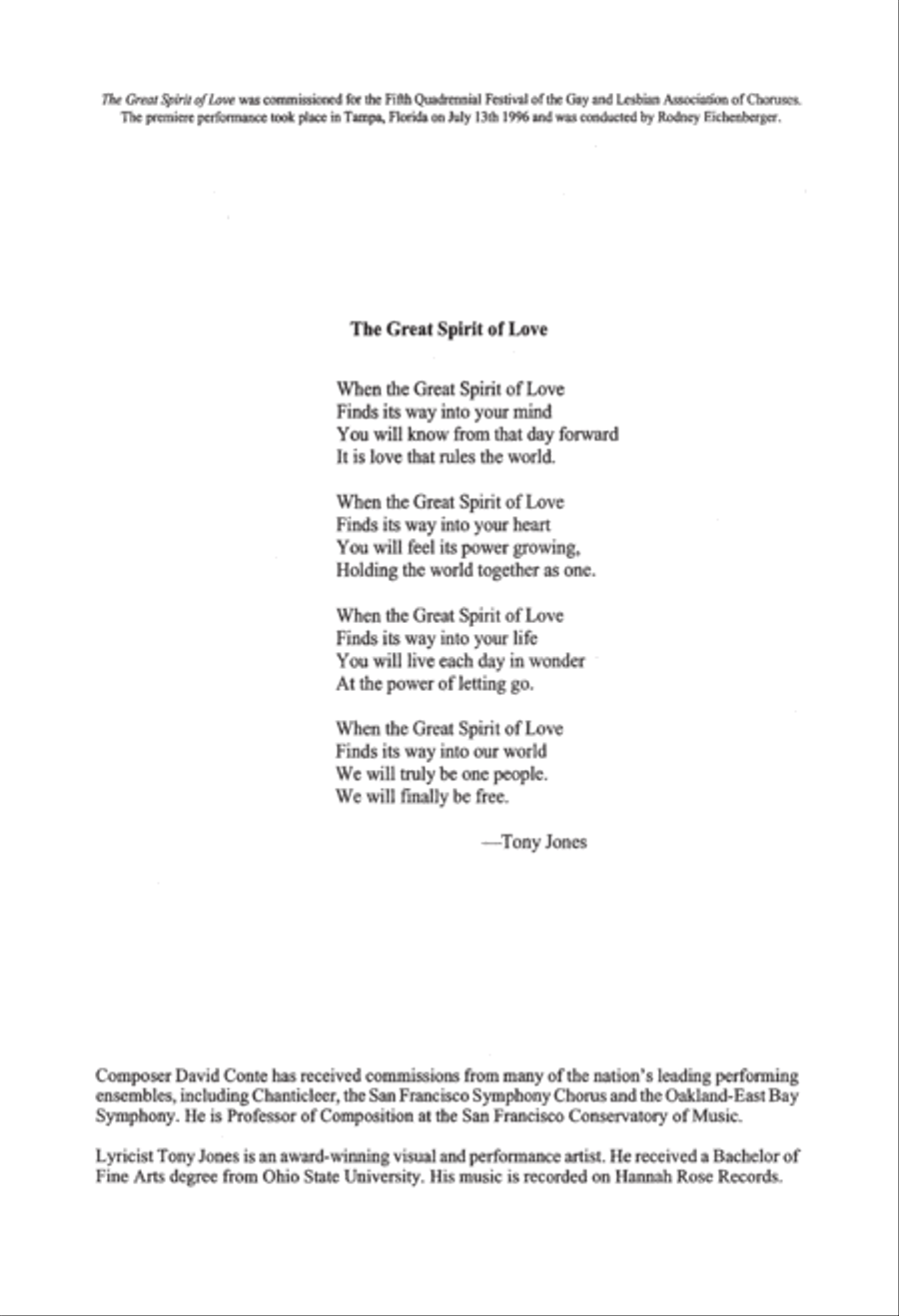 The Great Spirit of Love The Great Spirit of Love SSAA scores gallery preview page 2