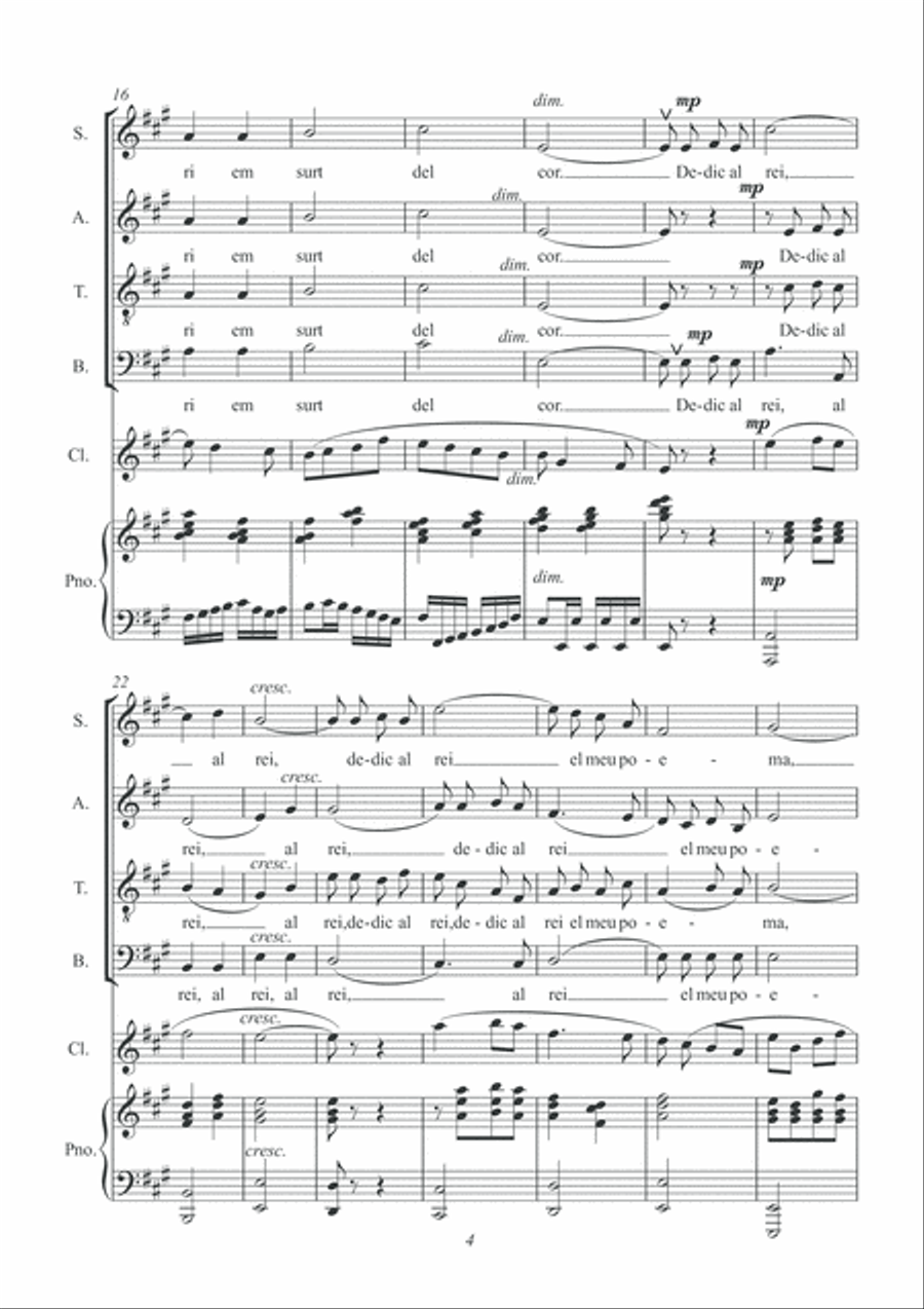 Salm 45: un bon auguri em surt del cor 4-Part scores gallery preview page 6