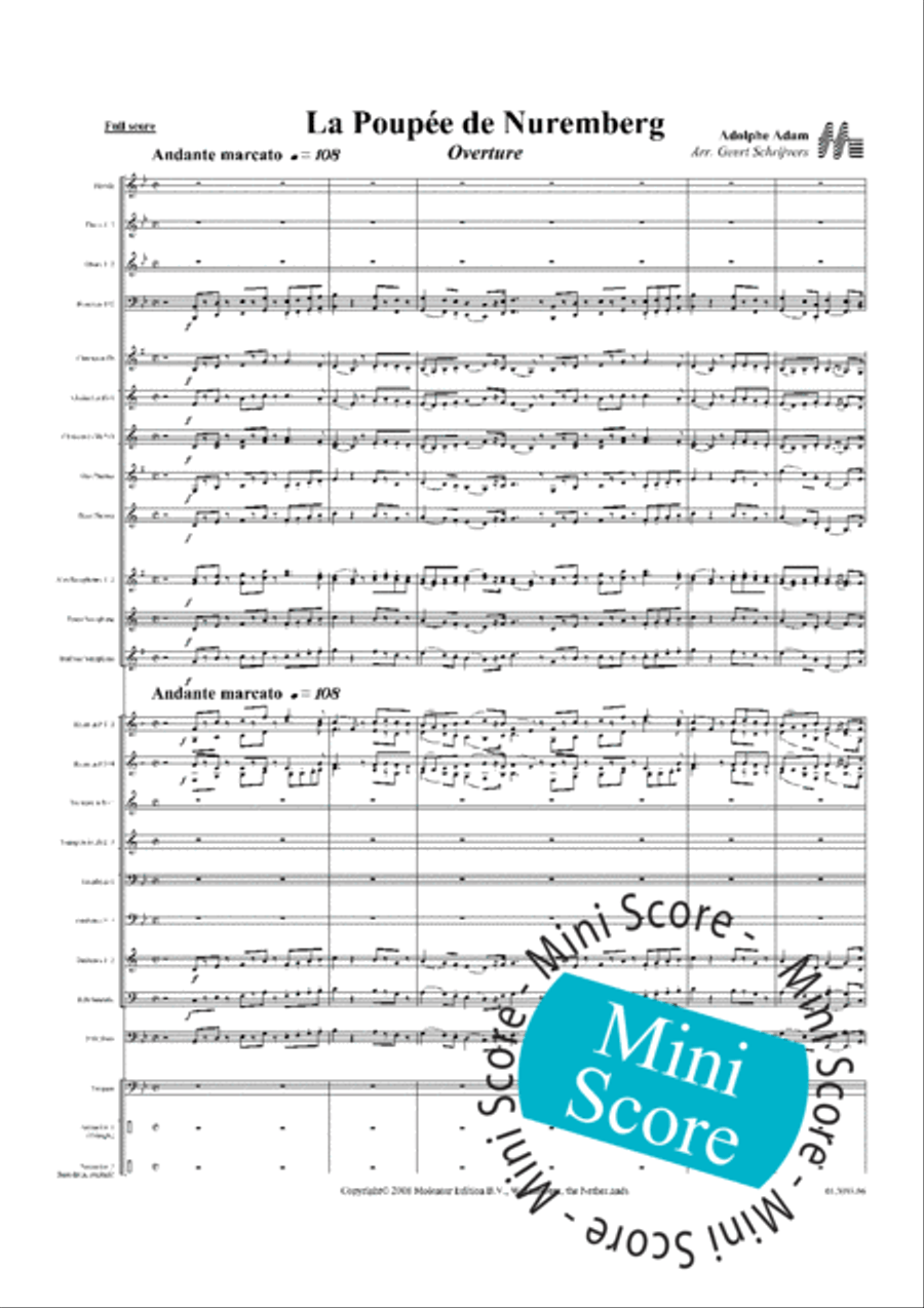 Overture La Poupee de Nuremberg Concert Band scores gallery preview page 7