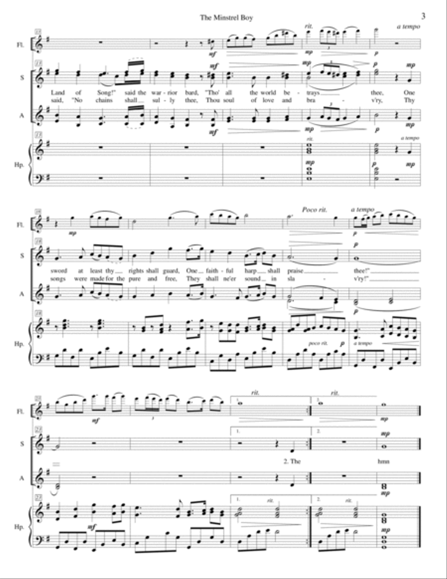 The Minstrel Boy SA scores gallery preview page 2