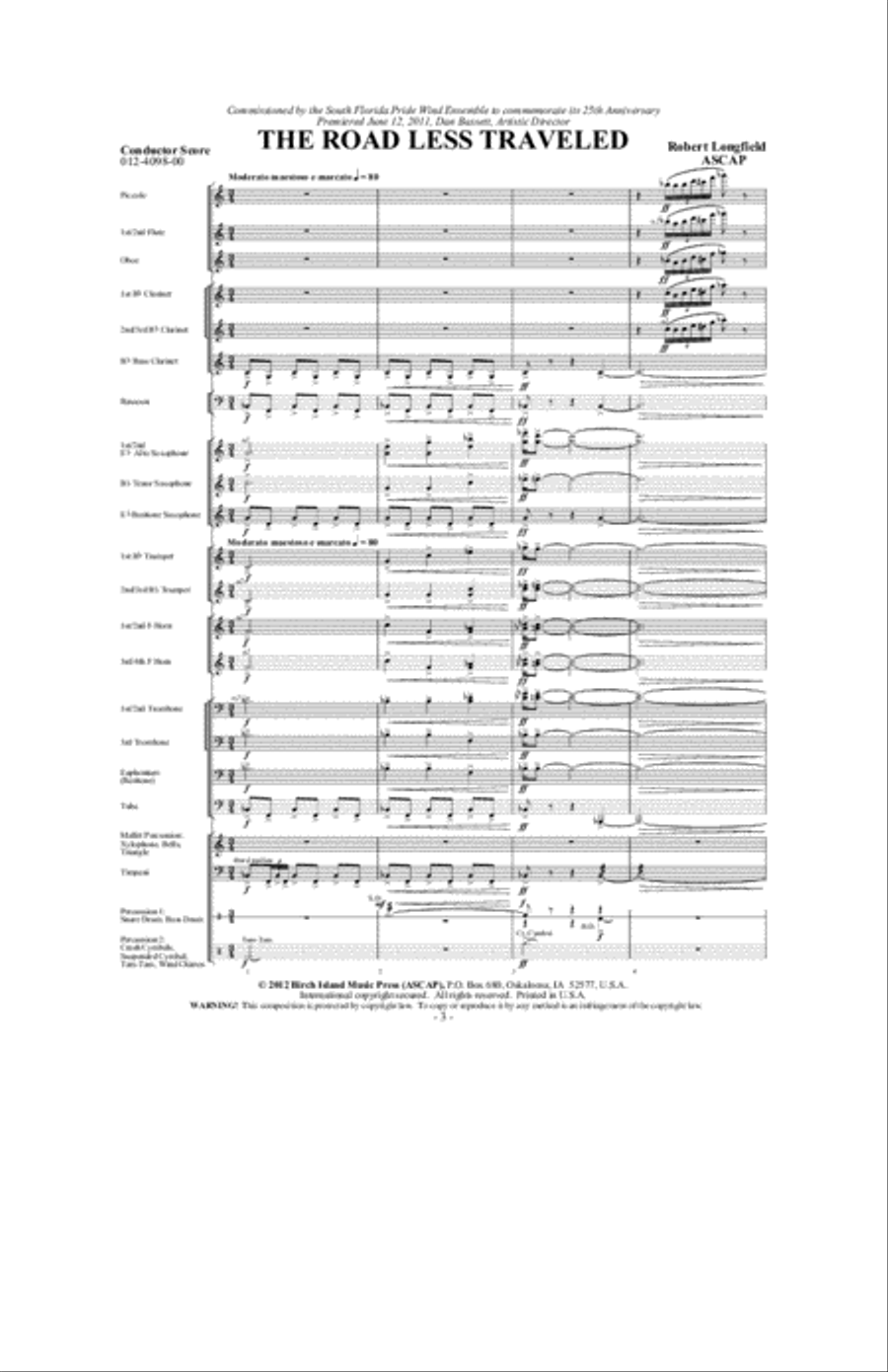 The Road Less Traveled Concert Band scores gallery preview page 2