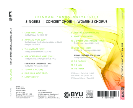 Volume 2: Whitacre Choral Works